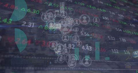 Global Data Processing Interface with Digital Graphics - Download Free Stock Images Pikwizard.com