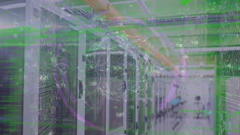 Digital Network and AI Visuals in Advanced Data Center