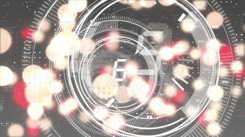 Futuristic Digital Network with Spinning Data Hologram