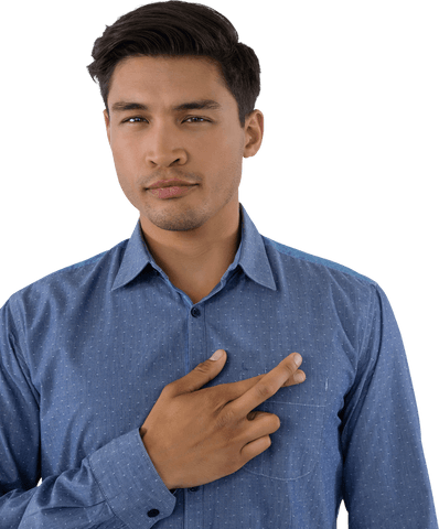 transparent young businessman fingers crossed blue shirt - Download Free Stock Videos Pikwizard.com