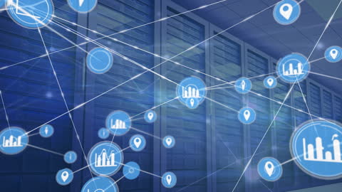 Abstract Network Connections and Data Technology Concept