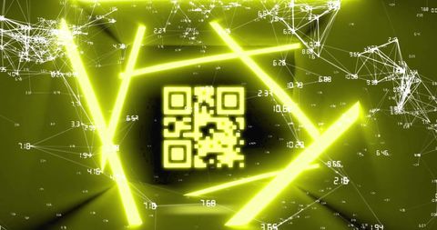 Futuristic QR Code with Digital Network Connections - Download Free Stock Images Pikwizard.com