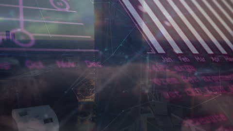 DNA Strand with Futuristic Data Embedding Over Cityscape