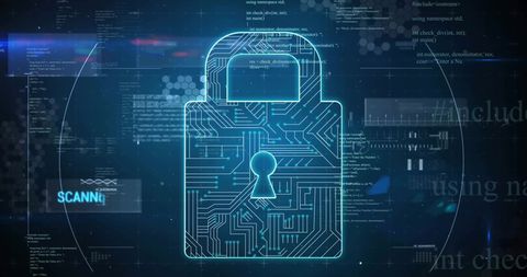Digital Padlock Representing Cyber Security with Circuit Board Patterns - Download Free Stock Images Pikwizard.com
