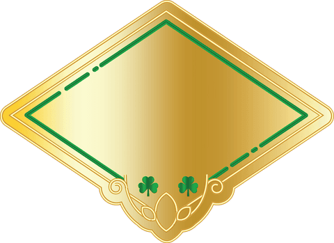 Golden Geometric Frame on Transparent Background with Green Accents - Download Free Stock Videos Pikwizard.com