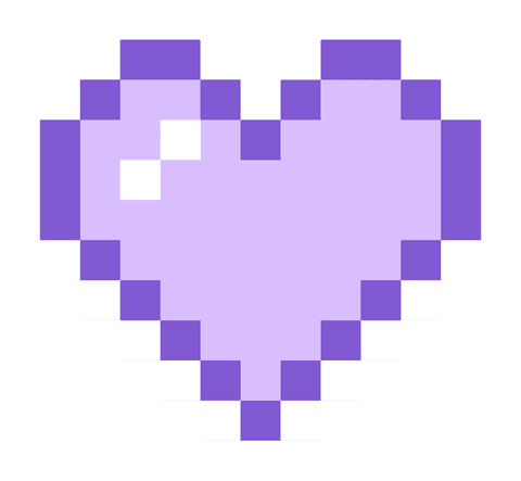 pixel art lavender heart with gleam on transparent background - Download Free Stock Videos Pikwizard.com