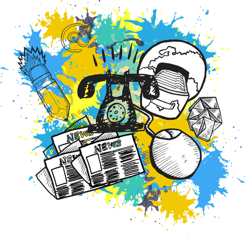 Transparent Splash of Communication Elements PNG Illustration - Download Free Stock Videos Pikwizard.com
