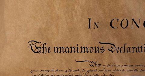 Historical Manuscript Featuring Unanimous Declaration Text - Download Free Stock Images Pikwizard.com