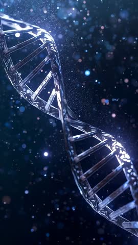 Rotating DNA Double Helix Revealing Molecular Structure in Floating Light Particle Field