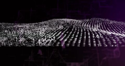 Floating Numbers Creating Futuristic Data Visualization - Download Free Stock Images Pikwizard.com
