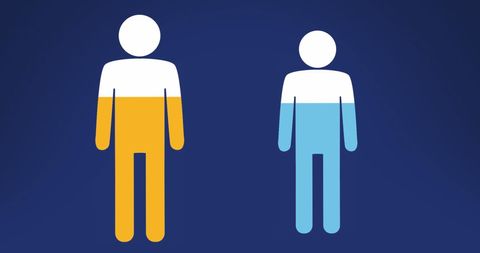 Colorful Human Infographic Design on Blue Background - Download Free Stock Images Pikwizard.com