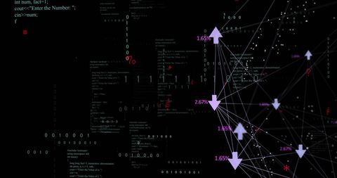 Digital Data Network with Arrows in Dark Interface - Download Free Stock Images Pikwizard.com
