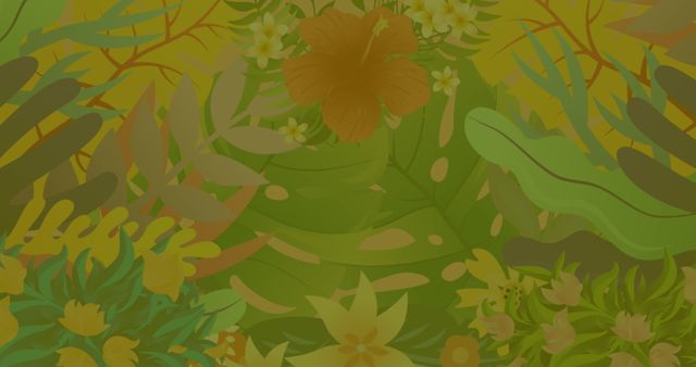 Vibrant Tropical Foliage with Colorful Bird Motif - Download Free Stock Images Pikwizard.com