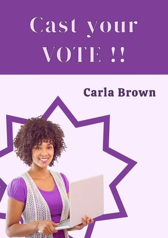 vote awareness campaign with smiling woman and laptop - Download Free Stock Templates Pikwizard.com