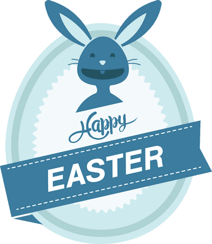 transparent easter bunny illustration with happy easter text - Download Free Stock Videos Pikwizard.com