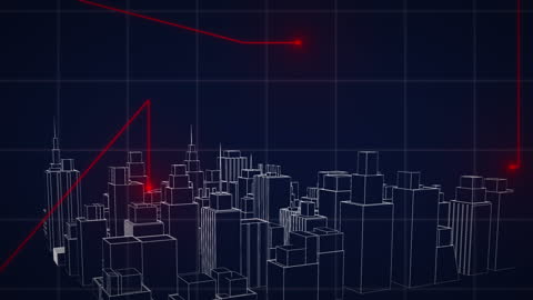 Digital Cityscape with Dynamic Network Connections