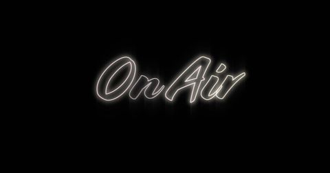 Glowing 'On Air' Neon Sign Against Dark Background - Download Free Stock Images Pikwizard.com