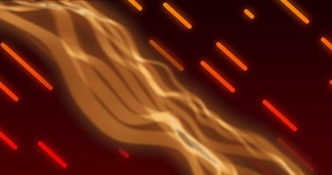 Digital Abstract Waves with Orange Light Streaks - Download Free Stock Images Pikwizard.com