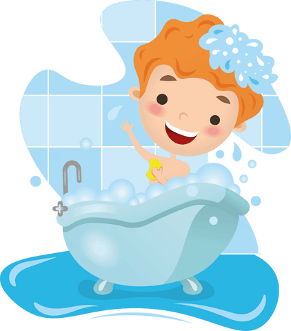 cheerful boy bathing with bubbles on transparent background - Download Free Stock Videos Pikwizard.com
