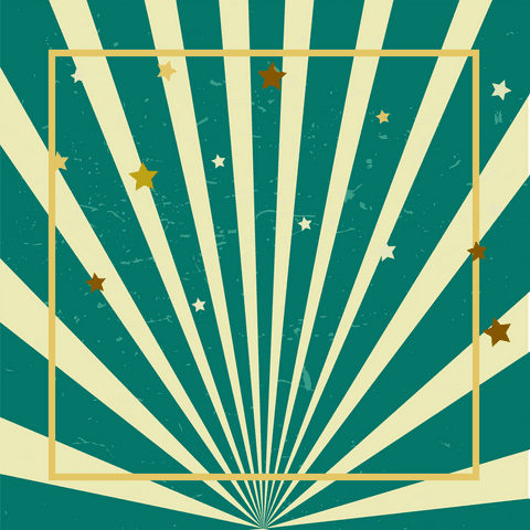 Retro Starburst Background with Stars on Transparent Green Beige - Download Free Stock Videos Pikwizard.com