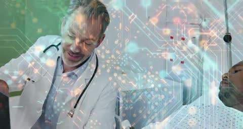 Doctor Analyzing Digital X-Ray for Patient Health Assessment