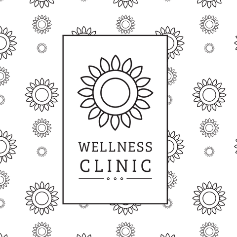 transparent wellness clinic logo with flower pattern - Download Free Stock Videos Pikwizard.com