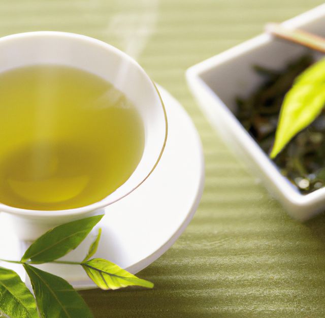 Close up of cup of fresh tea with leaves and herbs on table - Download Free Stock Photos Pikwizard.com