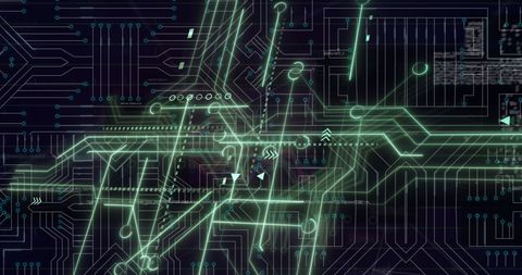 Futuristic Circuit Board Design with Digital Interface - Download Free Stock Images Pikwizard.com