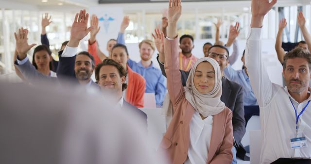 Diverse Business Professionals Participating in Conference Workshop - Download Free Stock Images Pikwizard.com