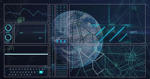futuristic global technology interface with data analytics - Download Free Stock Images Pikwizard.com