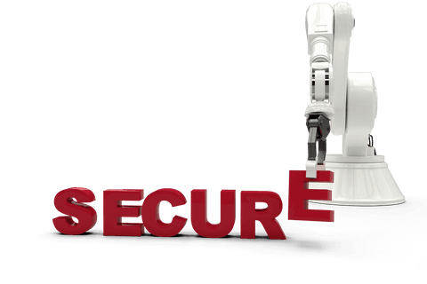 Robotic Arm Assembling Secure Text on Transparent Background - Download Free Stock Videos Pikwizard.com