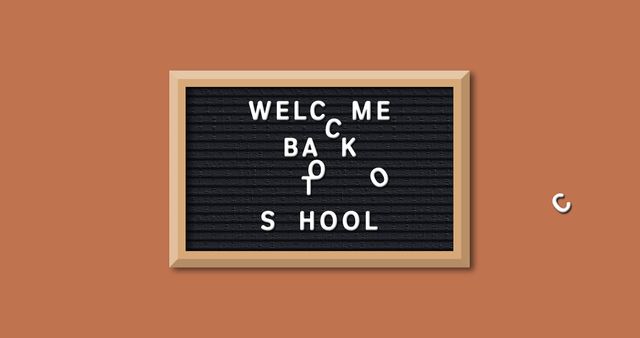 Back to School Message Board with Letters Scattered - Download Free Stock Images Pikwizard.com