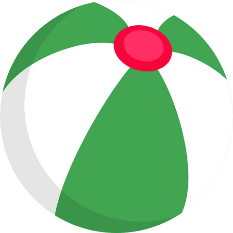 floating beach ball with green panels on transparent background - Download Free Stock Videos Pikwizard.com