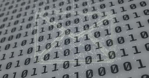 Email Icon Embedded in Binary Matrix Illustrating Digital Communication - Download Free Stock Images Pikwizard.com