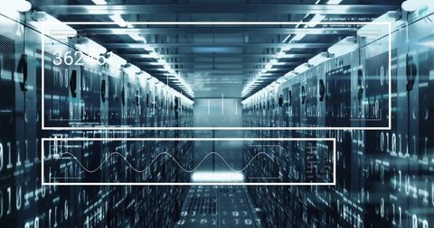 Stylish Digital Data Processing in Advanced Server Room - Download Free Stock Images Pikwizard.com