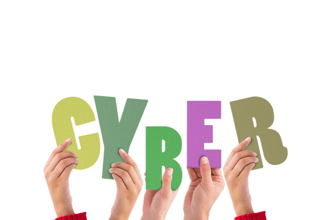 hands holding cyber text on transparent background - Download Free Stock Videos Pikwizard.com