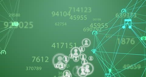 Abstract Digital Network Background with Technology Icons