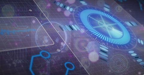 Futuristic Digital Interface Displaying Data Visualization - Download Free Stock Images Pikwizard.com