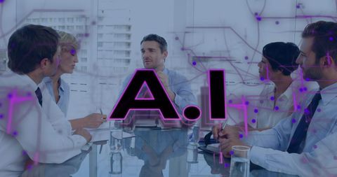 business team discussing artificial intelligence technology - Download Free Stock Images Pikwizard.com