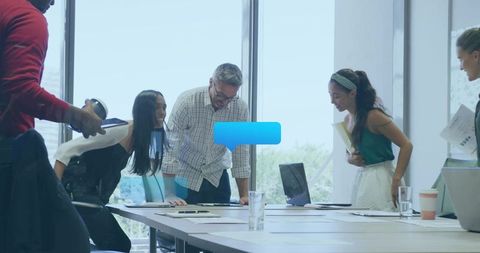 Team Collaboration Workshop in Modern Office Environment