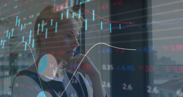 Businesswoman Analyzing Stock Market Charts - Download Free Stock Images Pikwizard.com