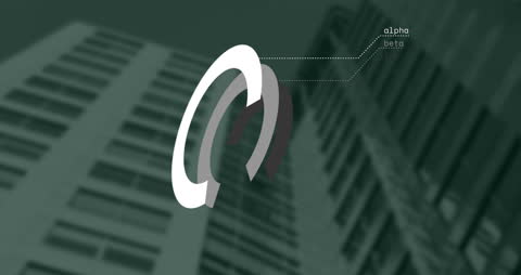 Futuristic Scanner Animation Overlapping Modern Buildings