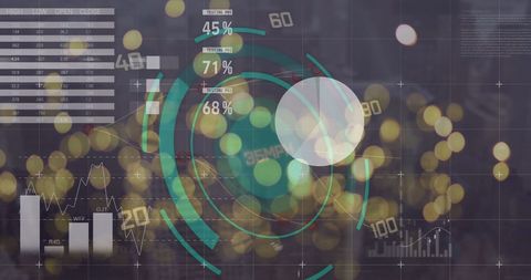 Futuristic Data Analysis Interface with Bokeh Overlay - Download Free Stock Images Pikwizard.com