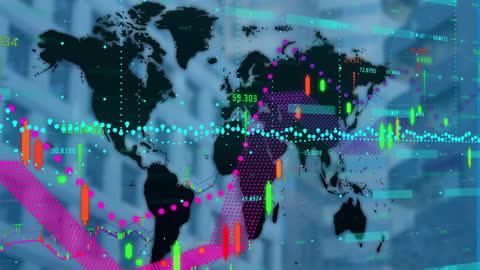 Global Financial Data Analytics Over World Map Visualization