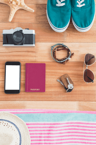 transparent essentials for a beach vacation or holiday trip - Download Free Stock Videos Pikwizard.com