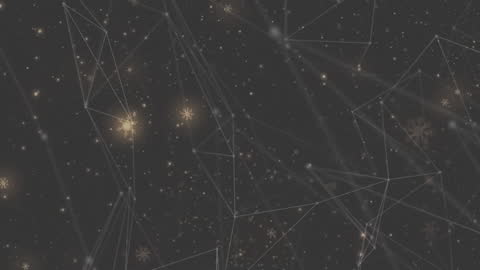 Abstract Digital Network with Particle Glow Background