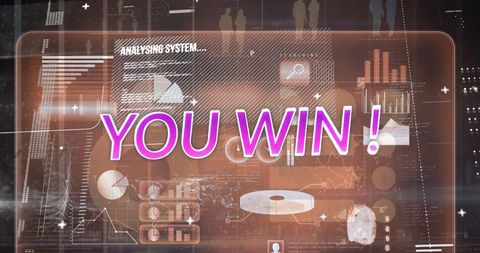 Futuristic Data Analytics Dashboard with Victory Text