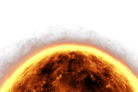 glowing burning sun with flames on transparent background - Download Free Stock Videos Pikwizard.com