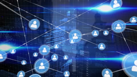 Digital Networking Interface Abstract Connection Background