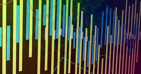 Dynamic vertical bar chart with trend lines on dashboard